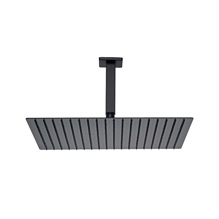 Rubinett, Regadera Cuadrada Jumbo tipo Lluvia - Negro Mate — Imagen 2 de 4