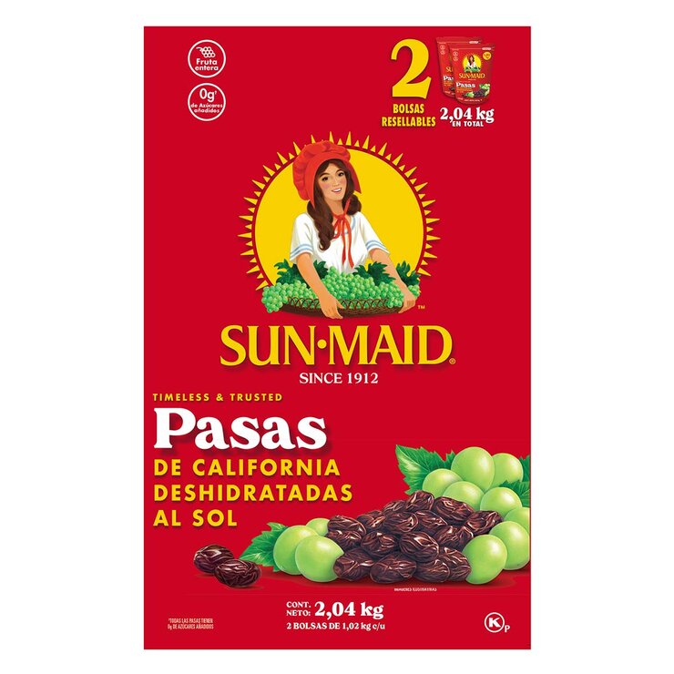Sun Maid Pasas de California 2 pzas de 1 kg — Imagen 1 de 4