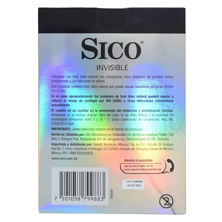 Sico Ultra Sense Invisible con 55 Condones — Imagen 2 de 3
