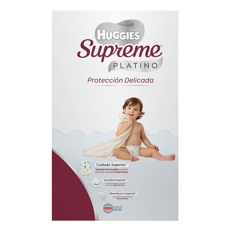 Huggies Supreme Platino Pañales Etapa 4 Unisex 120 pzas  — Imagen 4 de 4