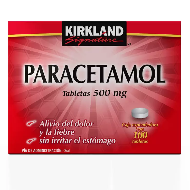 Kirkland Signature  Paracetamol 500 mg 100 Tabletas  — Imagen 2 de 3