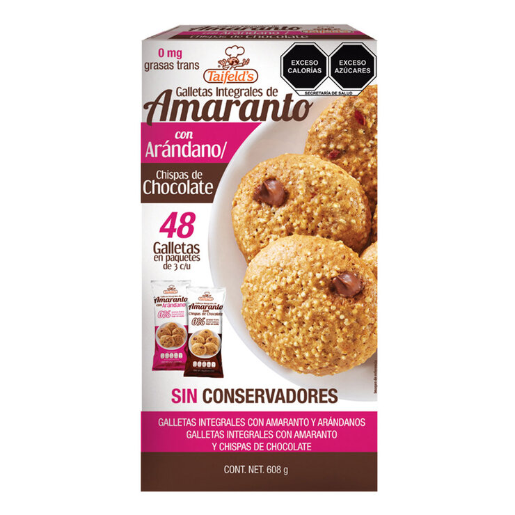 Taifelds Galletas de Amaranto con Arándano y Chispas De Chocolate 608 g — Imagen 1 de 4
