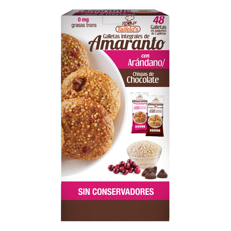 Taifelds Galletas de Amaranto con Arándano y Chispas De Chocolate 608 g — Imagen 3 de 4