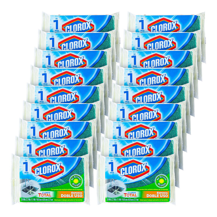 Clorox Esponjas Doble Uso 18 pzas — Imagen 2 de 2