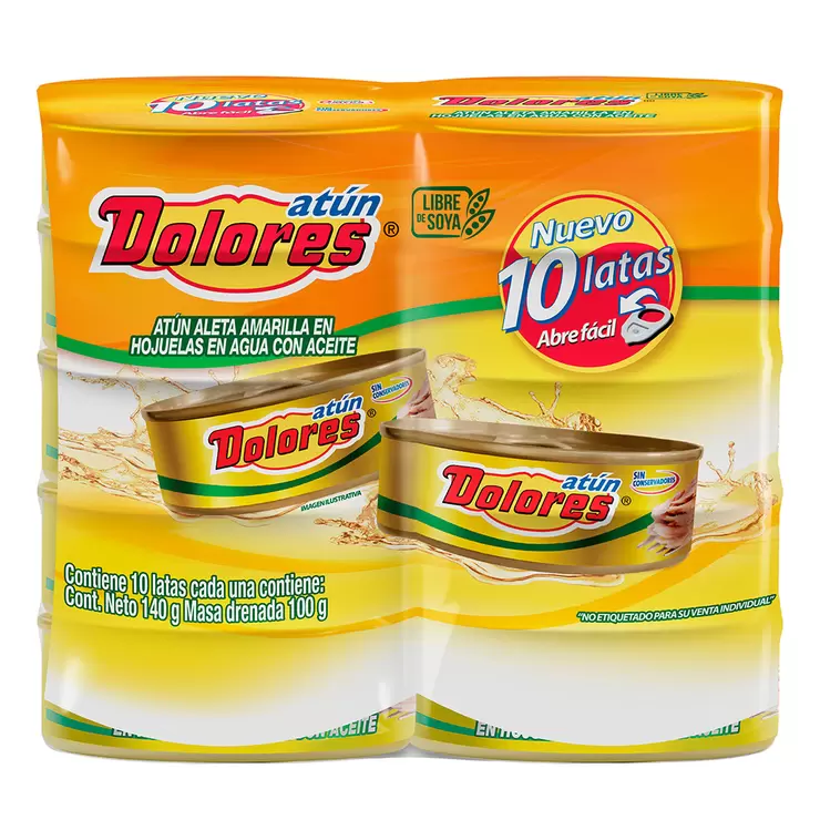 Dolores Atún en Aceite 10 pzas de 140 g — Imagen 1 de 3