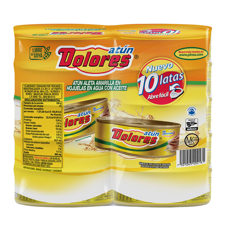 Dolores Atún en Aceite 10 pzas de 140 g — Imagen 2 de 3