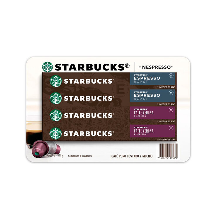 Starbucks Cápsulas Nespresso, Café Espresso Roast y Verona — Imagen 1 de 3