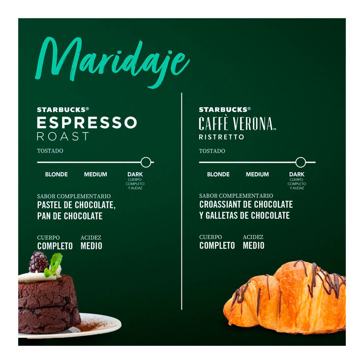 Starbucks Cápsulas Nespresso, Café Espresso Roast y Verona — Imagen 2 de 3