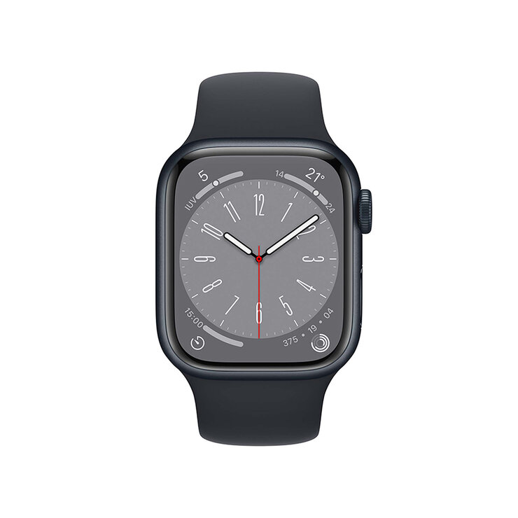 Apple Watch S8 (GPS) Caja de Aluminio Medianoche 41mm con correa deportiva color medianoche  — Imagen 2 de 4