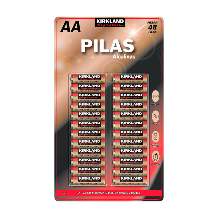 Kirkland Signature, Pilas Alcalinas AA de 48 piezas — Imagen 1 de 3