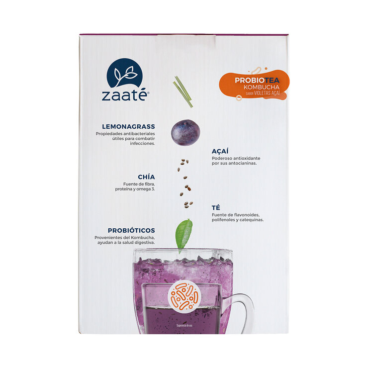 Zaaté, Té Verde Kombucha Violetas Açai y Chía 1 kg — Imagen 2 de 4