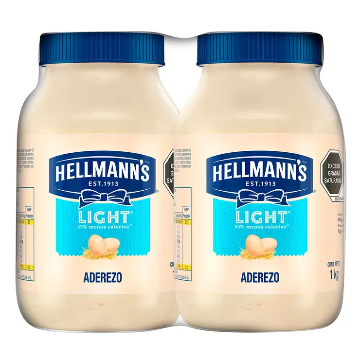 Hellmann'S Mayonesa Light 2 pzas de 1 kg — Imagen 1 de 4