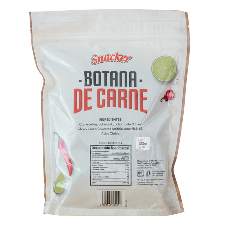 Snacker Botana de Carne Sabor Chile Limón 250 g — Imagen 3 de 3