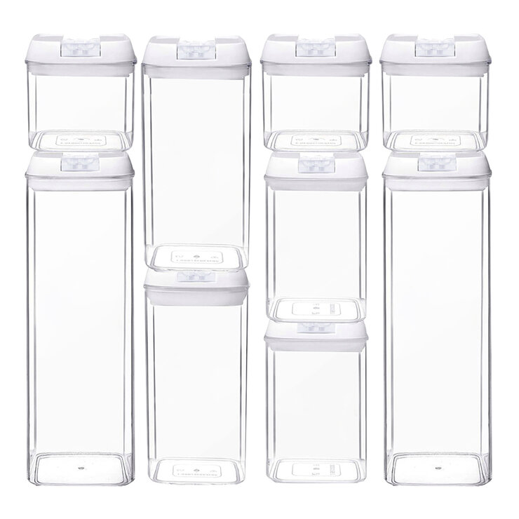 AG, Set de 9 contenedores para cocina con tapa hermética, — Imagen 2 de 4