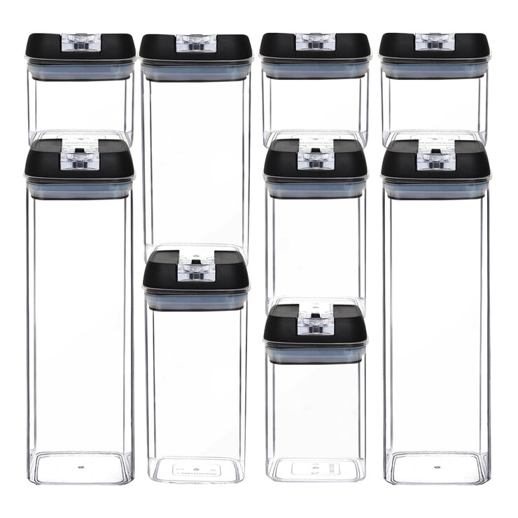 AG, Set de 9 contenedores para cocina con tapa hermética, — Imagen 3 de 4