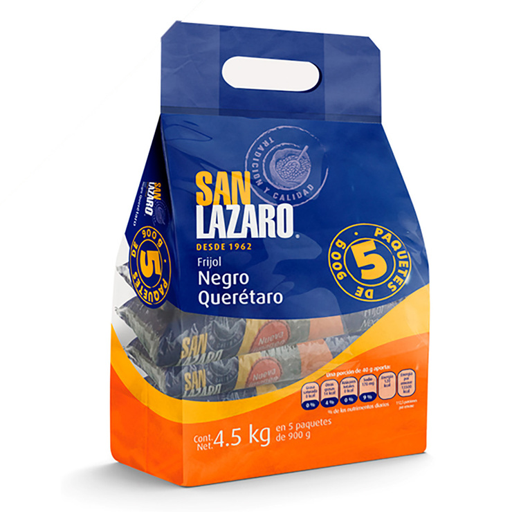 San Lazaro Frijol Negro Querétaro 5 pzas de 900 g