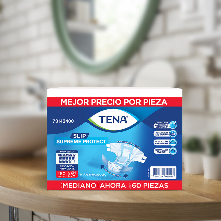 Tena Slip Supreme Mediano 60 pzas — Imagen 2 de 2