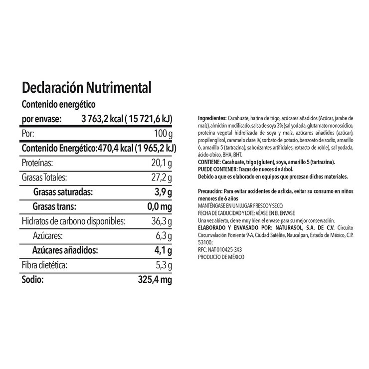 Nature Sun Cacahuates Japoneses 800 g — Imagen 2 de 4