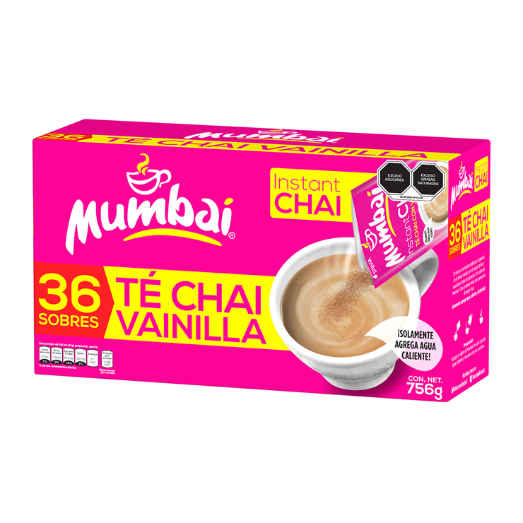 Mumbai Té Chai Sabor Vainilla 36 sobres de 90 g — Imagen 1 de 3