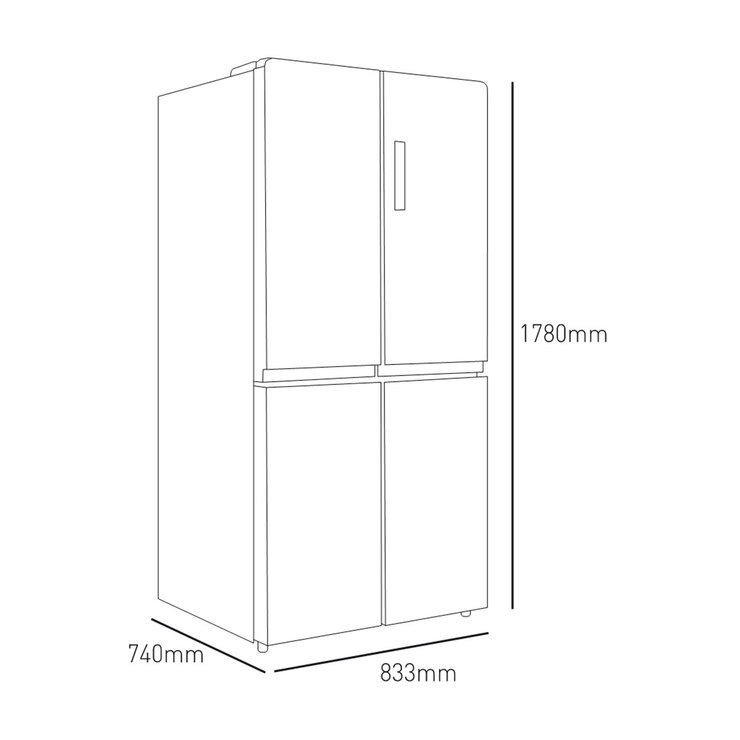 Refrigerador Teka de 19' cuatro puertas dual cooling system, color acero inoxidable — Imagen 3 de 4