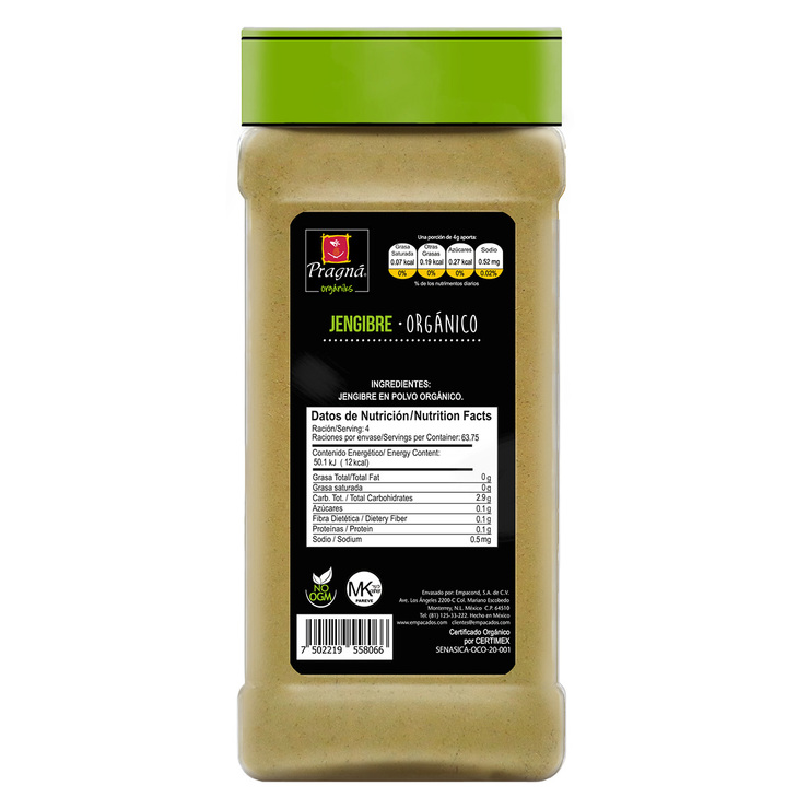 Pragná Jengibre en Polvo Orgánico de 255 g — Imagen 2 de 3