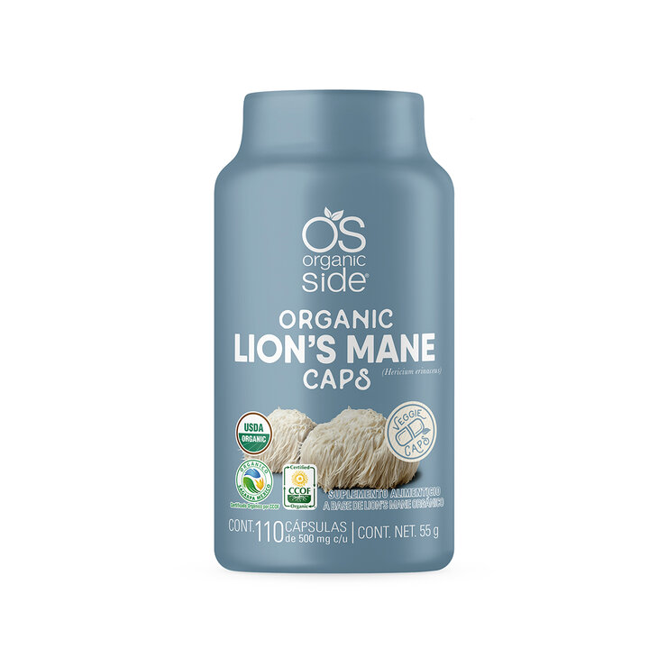 Organic side Lion´s Mane Melena de león 110 Cápsulas Vegetales