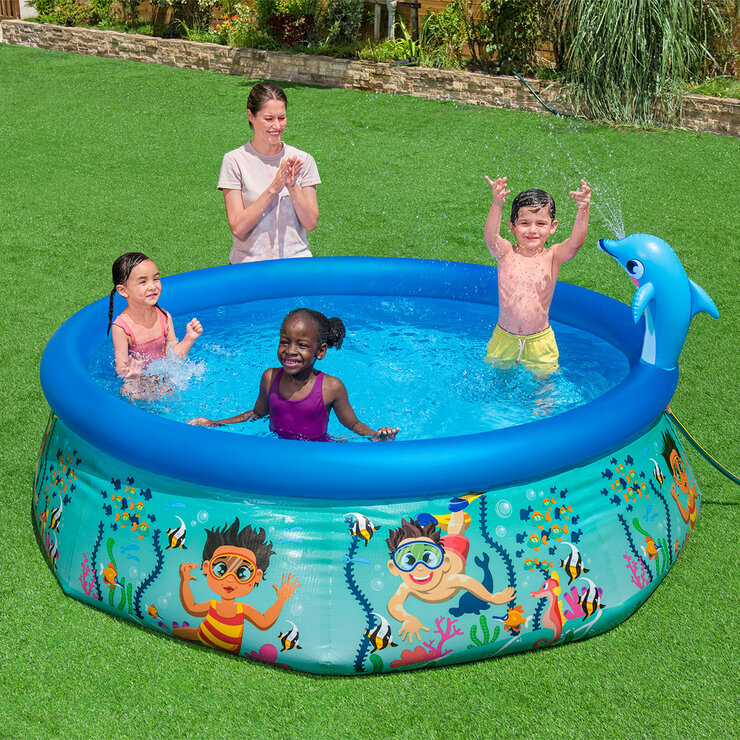  H2OGO!® Piscina inflable delfines, Oasis Bajo El Agua  — Imagen 1 de 4