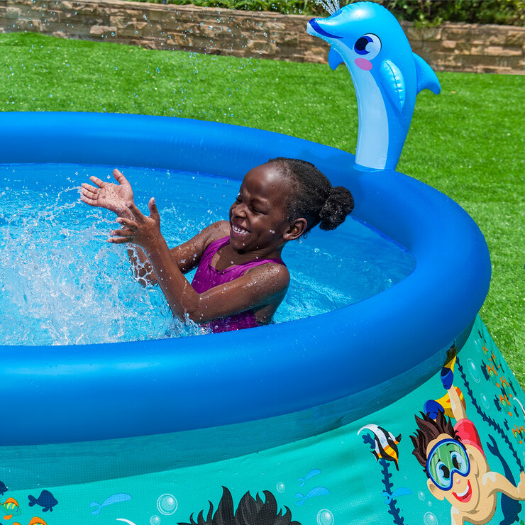  H2OGO!® Piscina inflable delfines, Oasis Bajo El Agua  — Imagen 3 de 4