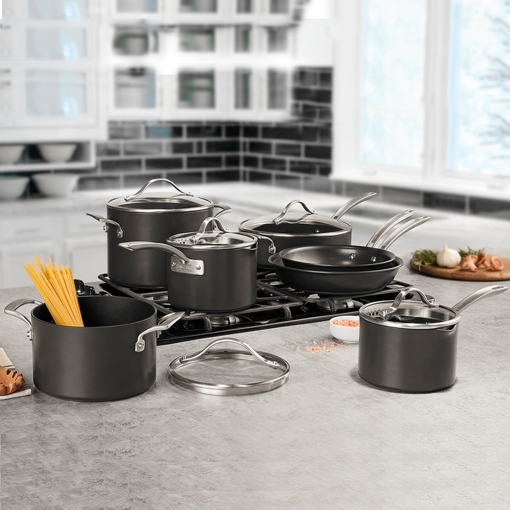 Kirkland Signature, Bateria de Cocina de Aluminio Anodizado Resistente12 piezas — Imagen 2 de 4