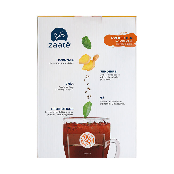 Zaaté Kombucha Té Verde Tisana Limonada Jengibre Chía 1 kg — Imagen 2 de 4