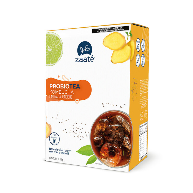 Zaaté Kombucha Té Verde Tisana Limonada Jengibre Chía 1 kg — Imagen 3 de 4