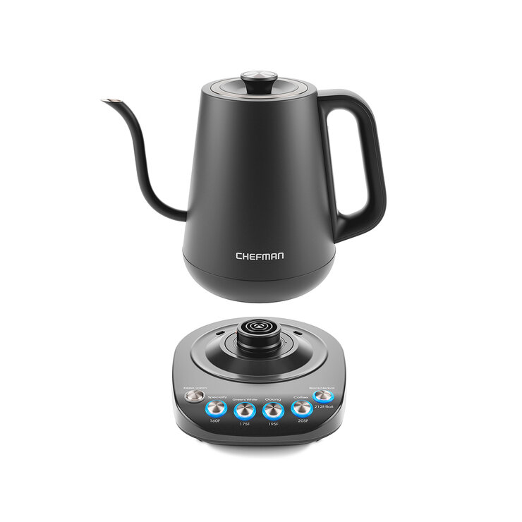 Chefman, Hervidor eléctrico con cuello curvo, Acero inoxidable — Imagen 4 de 4