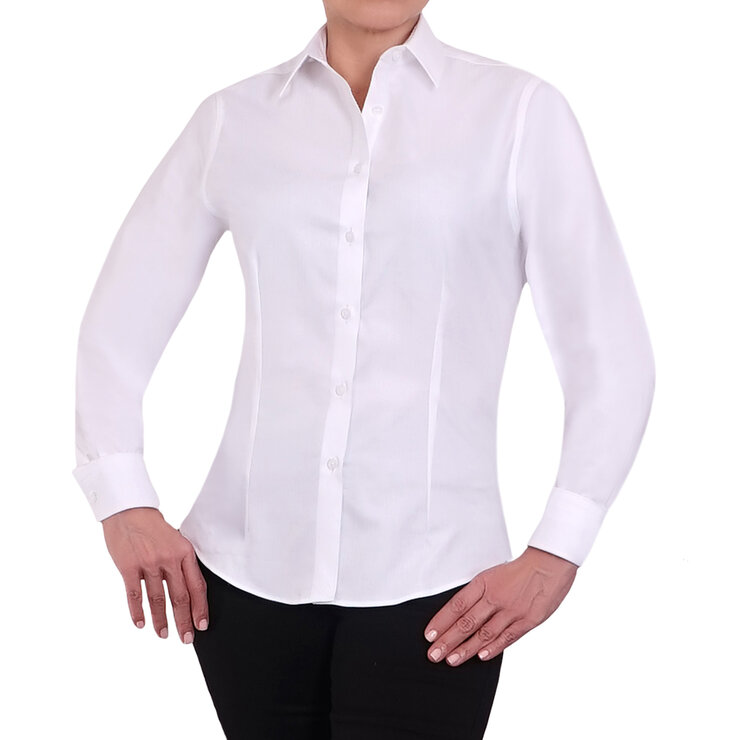 Emporio Colombo Blusa de Vestir Color Blanco, Corte Slim, para Dama — Imagen 1 de 2