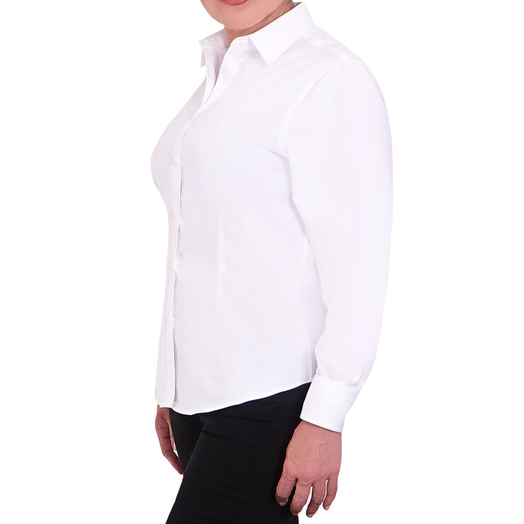 Emporio Colombo Blusa de Vestir Color Blanco, Corte Slim, para Dama — Imagen 2 de 2