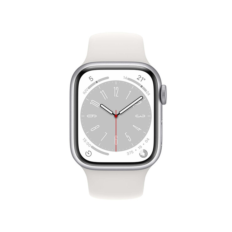Apple Watch Series 8 (GPS + Cellular) - Caja de aluminio en plata de 41 mm con correa deportiva blanca - Talla única — Imagen 2 de 4