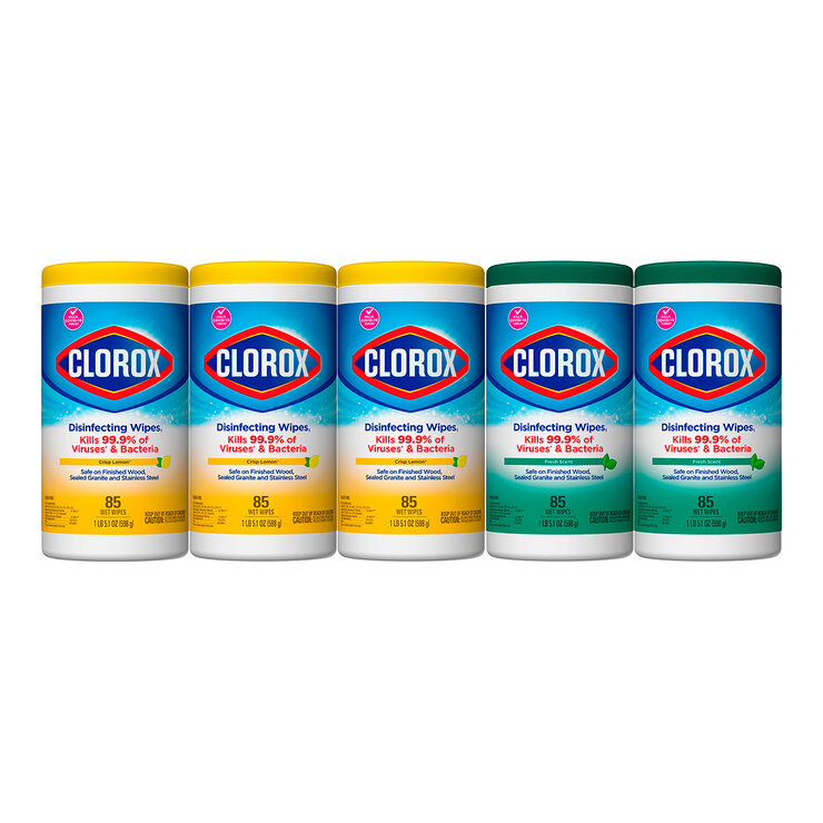 Clorox Toallas Desinfectantes 5 pzas con 85 Toallitas cada una — Imagen 1 de 4