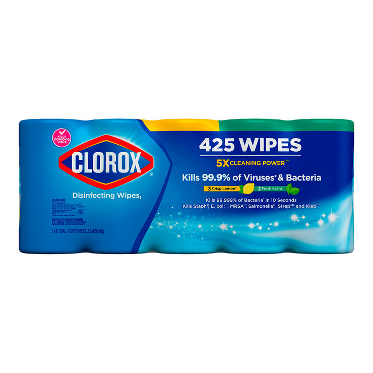 Clorox Toallas Desinfectantes 5 pzas con 85 Toallitas cada una — Imagen 2 de 4