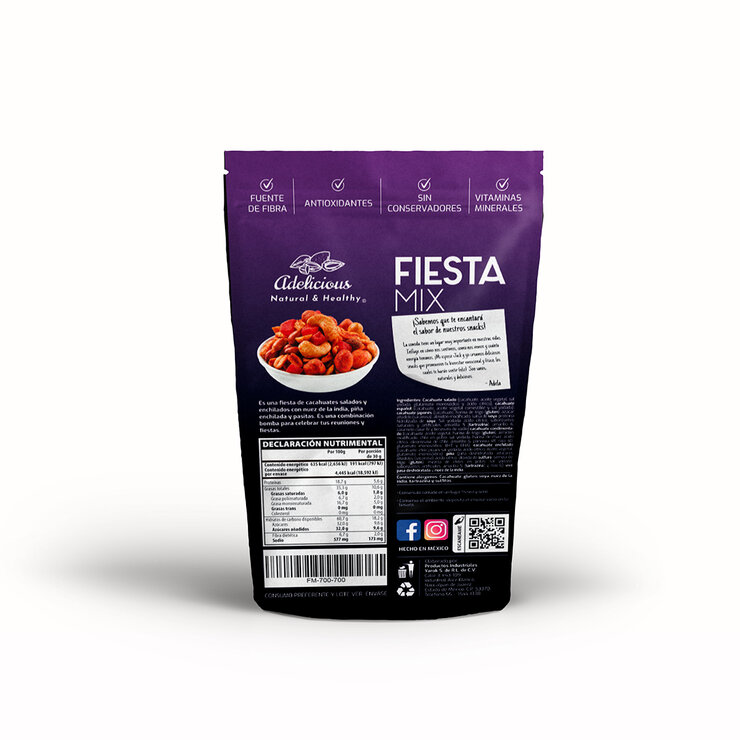 Adelicious Surtido de Cacahuates, Frutas y Nueces de la India 700 g — Imagen 2 de 4