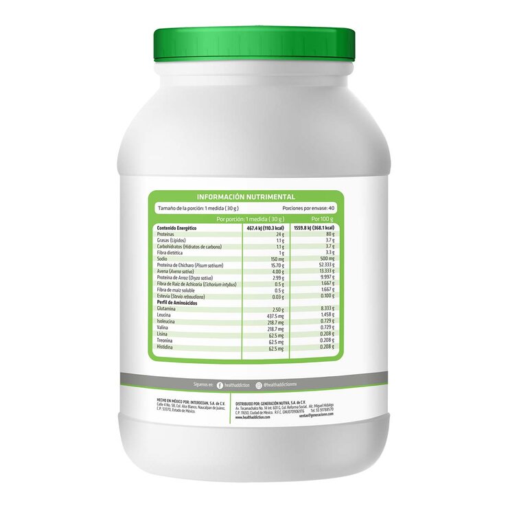  Vegan Protein Proteína Vegana Sabor Vainilla 1.2 kg — Imagen 2 de 3