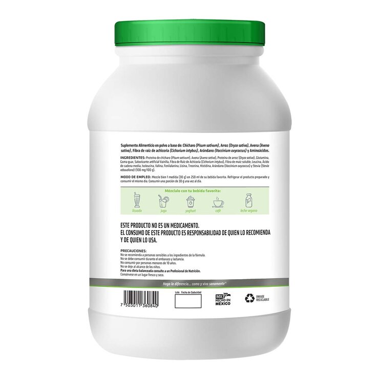  Vegan Protein Proteína Vegana Sabor Vainilla 1.2 kg — Imagen 3 de 3