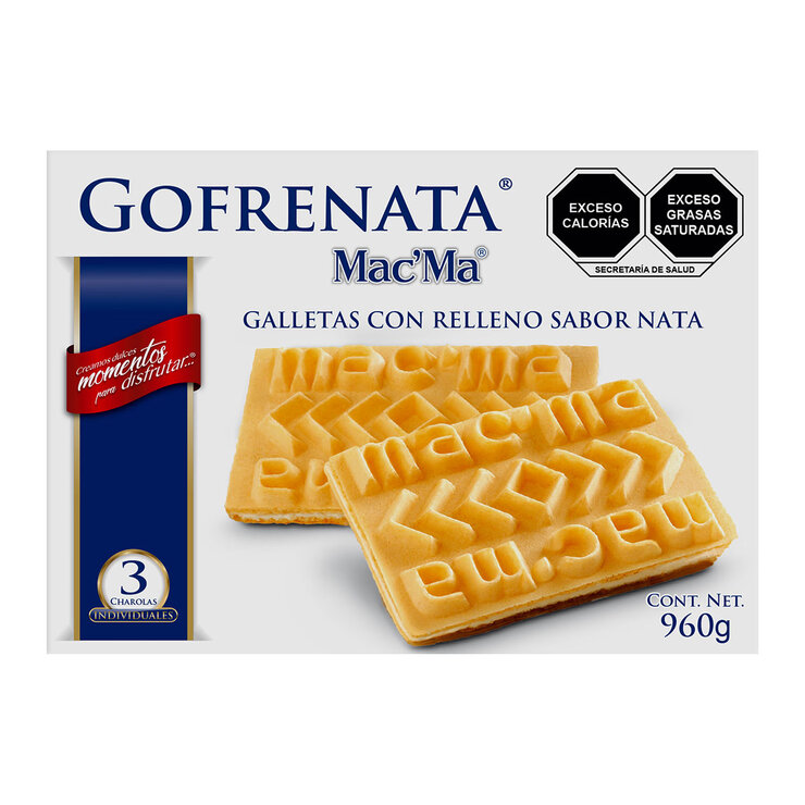 Mac'Ma Galletas con Rellleno Sabor Nata 960 g — Imagen 3 de 3