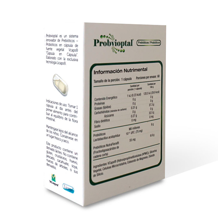 Probvioptal Prebióticos y Probióticos 60 Cápsulas — Imagen 2 de 3