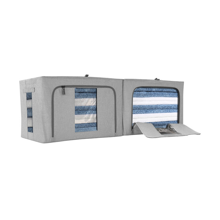 AG Box, Set de 2 Cajas Flexibles de Almacenamiento Grises — Imagen 1 de 4