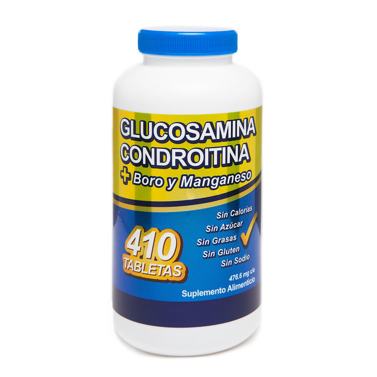 Glucosamina 250mg + Condroitina 175mg + Boro y Manganeso Frasco con 410 Tabletas — Imagen 1 de 4