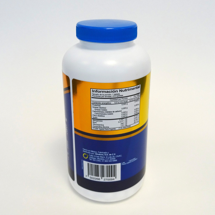 Glucosamina 250mg + Condroitina 175mg + Boro y Manganeso Frasco con 410 Tabletas — Imagen 2 de 4