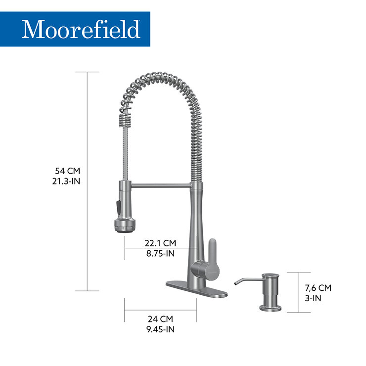 Moorefield, Grifo Monomando de Cocina Culinaria con Dispensador de Jabón — Imagen 4 de 4