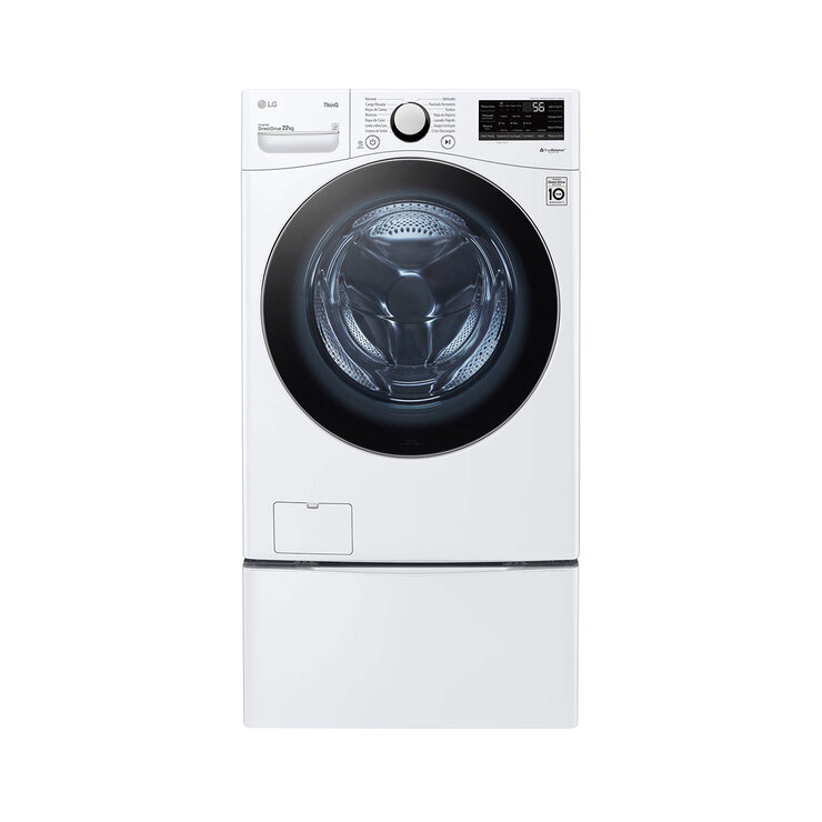Lavadora 22Kg con pedestal carga frontal LG