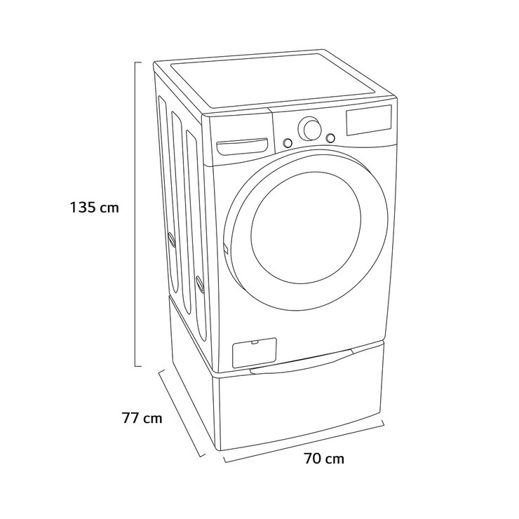 Lavadora 22Kg con pedestal carga frontal LG — Imagen 4 de 4