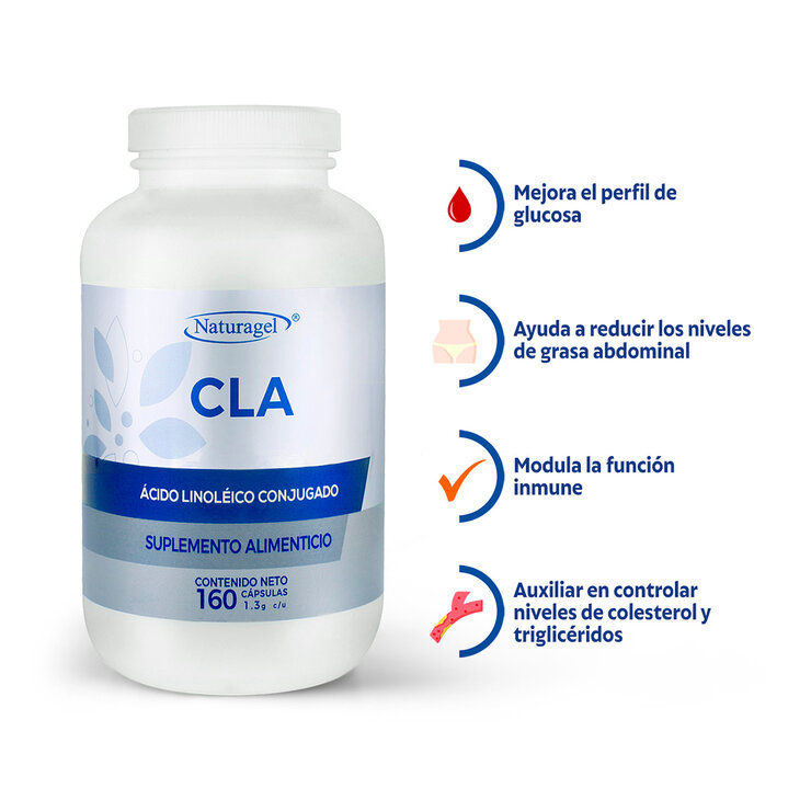 Naturagel Ácido Linoléico Conjugado, CLA 160 Cápsulas — Imagen 4 de 4