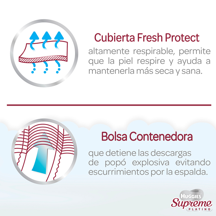Huggies Supreme Platino Pañales Etapa 3, 120 pzas — Imagen 2 de 3